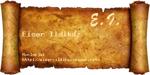 Eiser Ildikó névjegykártya